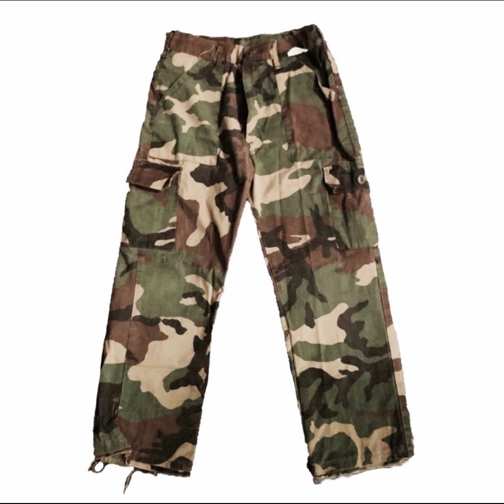 cropped camo pants